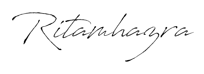 Style your name Ritamhazra with confidence using Antro_Vectra signature design. Simple, elegant, and ready for immediate document use. Ritamhazra signature style 6 images and pictures png
