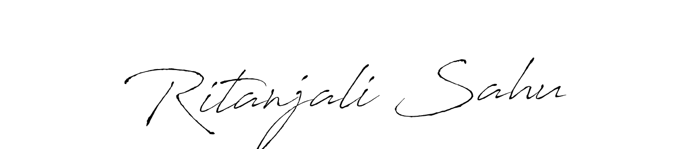 The best way (Antro_Vectra) to make a short signature is to pick only two or three words in your name. The name Ritanjali Sahu include a total of six letters. For converting this name. Ritanjali Sahu signature style 6 images and pictures png