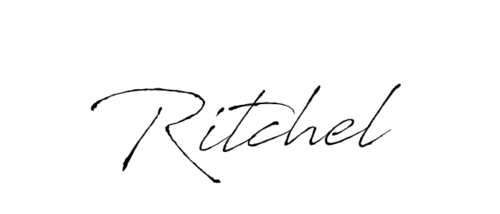 The best way (Antro_Vectra) to make a short signature is to pick only two or three words in your name. The name Ritchel include a total of six letters. For converting this name. Ritchel signature style 6 images and pictures png
