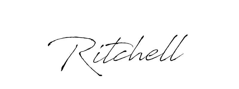 Use a signature maker to create a handwritten signature online. With this signature software, you can design (Antro_Vectra) your own signature for name Ritchell. Ritchell signature style 6 images and pictures png