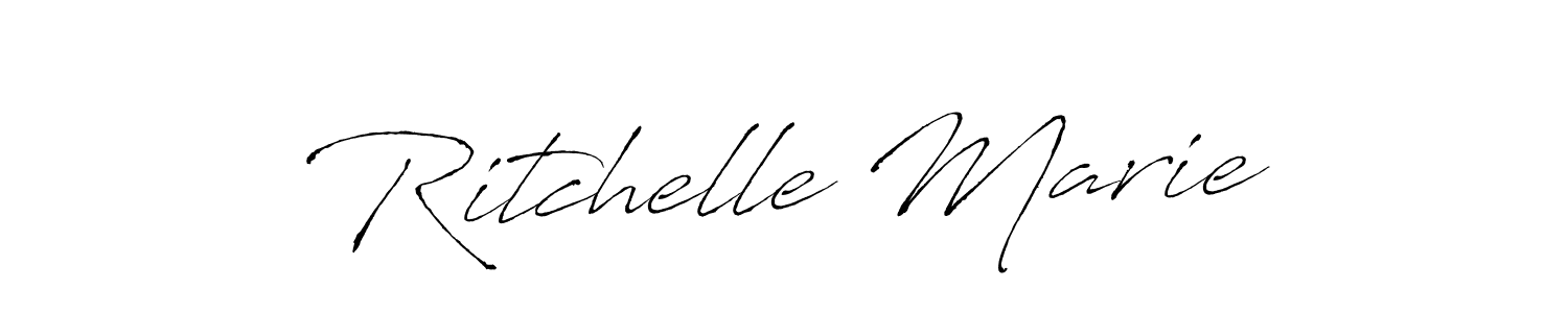 Ritchelle Marie stylish signature style. Best Handwritten Sign (Antro_Vectra) for my name. Handwritten Signature Collection Ideas for my name Ritchelle Marie. Ritchelle Marie signature style 6 images and pictures png