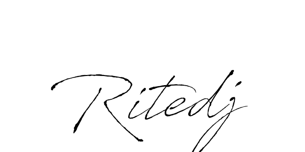 You can use this online signature creator to create a handwritten signature for the name Ritedj. This is the best online autograph maker. Ritedj signature style 6 images and pictures png