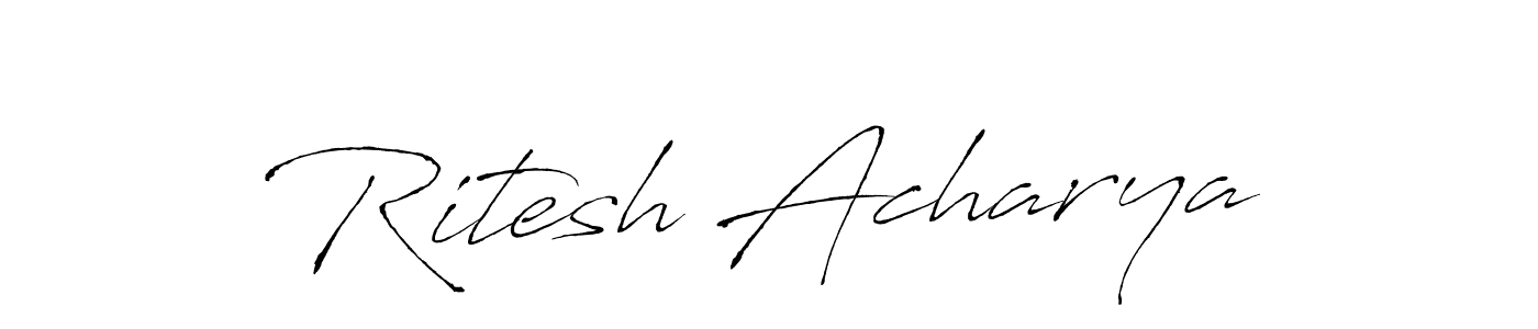 Similarly Antro_Vectra is the best handwritten signature design. Signature creator online .You can use it as an online autograph creator for name Ritesh Acharya. Ritesh Acharya signature style 6 images and pictures png