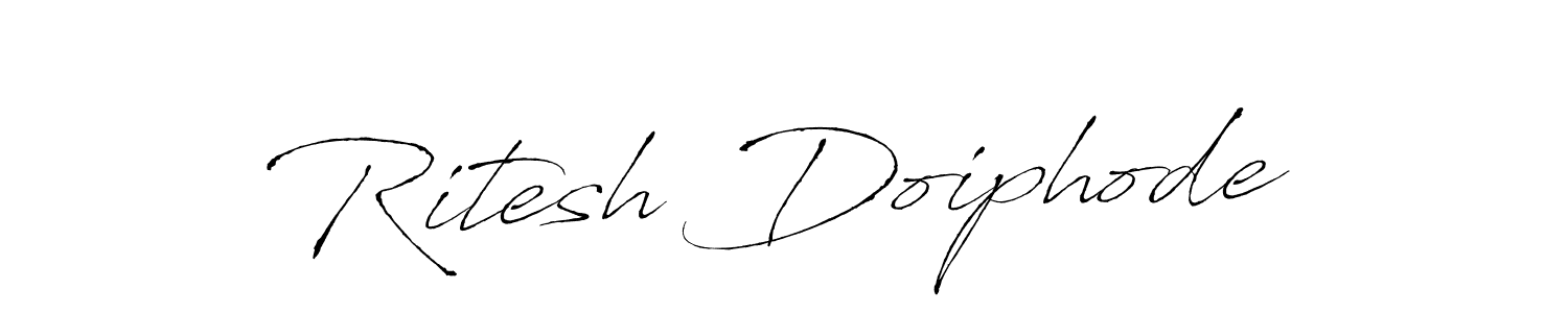 How to make Ritesh Doiphode name signature. Use Antro_Vectra style for creating short signs online. This is the latest handwritten sign. Ritesh Doiphode signature style 6 images and pictures png