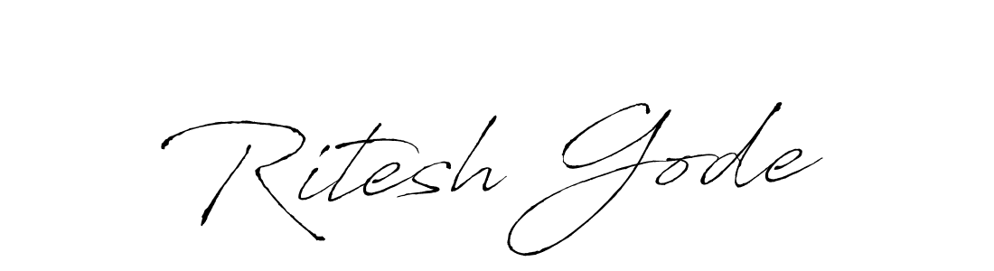 You should practise on your own different ways (Antro_Vectra) to write your name (Ritesh Gode) in signature. don't let someone else do it for you. Ritesh Gode signature style 6 images and pictures png