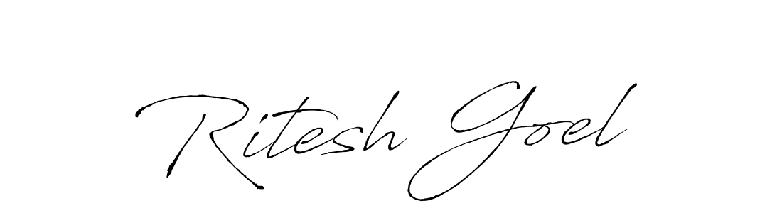 Design your own signature with our free online signature maker. With this signature software, you can create a handwritten (Antro_Vectra) signature for name Ritesh Goel. Ritesh Goel signature style 6 images and pictures png