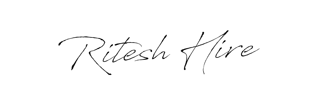 The best way (Antro_Vectra) to make a short signature is to pick only two or three words in your name. The name Ritesh Hire include a total of six letters. For converting this name. Ritesh Hire signature style 6 images and pictures png