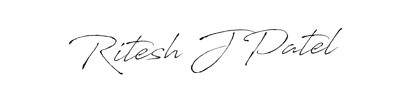 Design your own signature with our free online signature maker. With this signature software, you can create a handwritten (Antro_Vectra) signature for name Ritesh J Patel. Ritesh J Patel signature style 6 images and pictures png