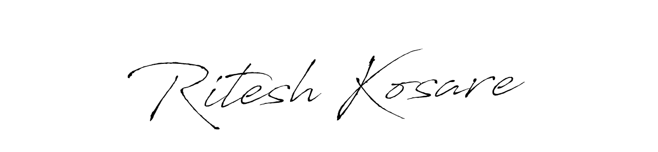 Also You can easily find your signature by using the search form. We will create Ritesh Kosare name handwritten signature images for you free of cost using Antro_Vectra sign style. Ritesh Kosare signature style 6 images and pictures png