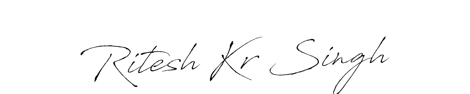 It looks lik you need a new signature style for name Ritesh Kr Singh. Design unique handwritten (Antro_Vectra) signature with our free signature maker in just a few clicks. Ritesh Kr Singh signature style 6 images and pictures png