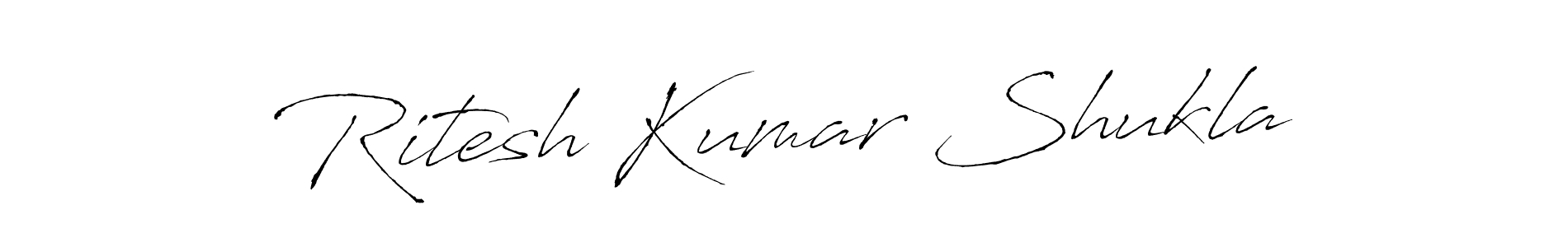 Antro_Vectra is a professional signature style that is perfect for those who want to add a touch of class to their signature. It is also a great choice for those who want to make their signature more unique. Get Ritesh Kumar Shukla name to fancy signature for free. Ritesh Kumar Shukla signature style 6 images and pictures png