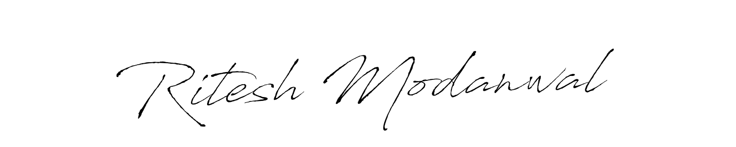 How to make Ritesh Modanwal signature? Antro_Vectra is a professional autograph style. Create handwritten signature for Ritesh Modanwal name. Ritesh Modanwal signature style 6 images and pictures png