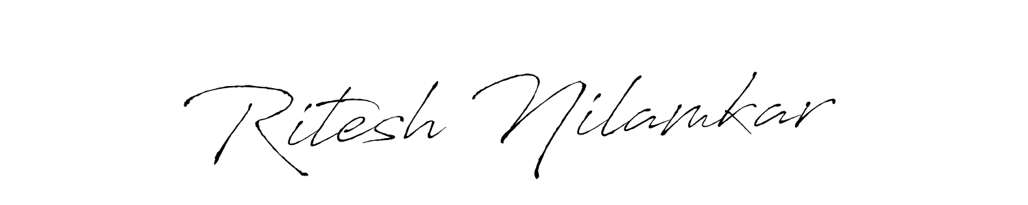 How to make Ritesh Nilamkar signature? Antro_Vectra is a professional autograph style. Create handwritten signature for Ritesh Nilamkar name. Ritesh Nilamkar signature style 6 images and pictures png