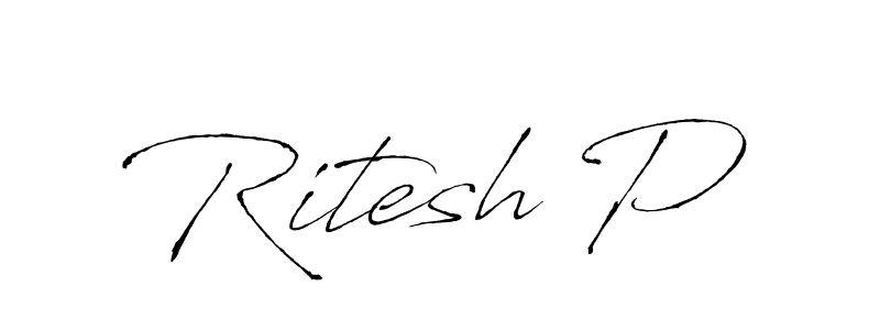 Make a beautiful signature design for name Ritesh P. With this signature (Antro_Vectra) style, you can create a handwritten signature for free. Ritesh P signature style 6 images and pictures png