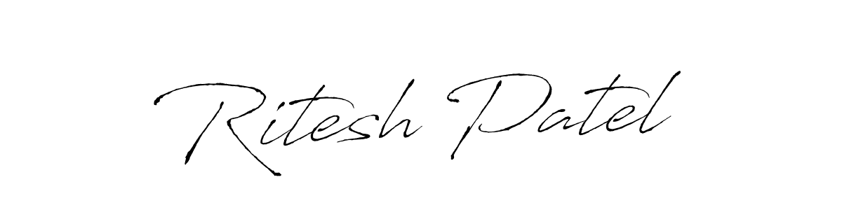 Ritesh Patel stylish signature style. Best Handwritten Sign (Antro_Vectra) for my name. Handwritten Signature Collection Ideas for my name Ritesh Patel. Ritesh Patel signature style 6 images and pictures png