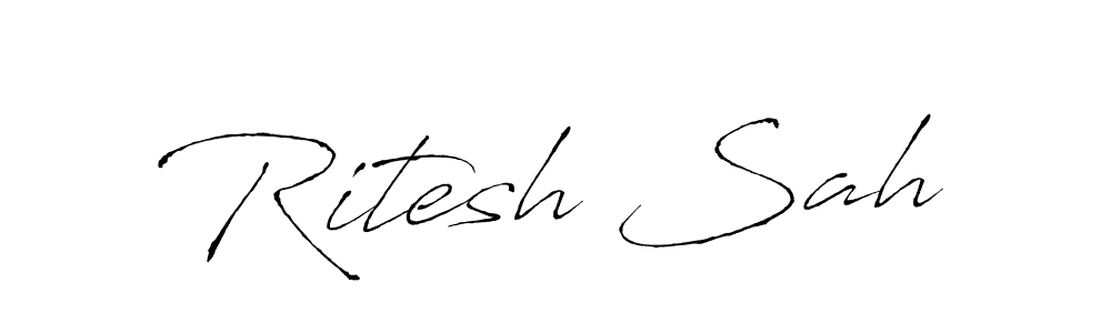 The best way (Antro_Vectra) to make a short signature is to pick only two or three words in your name. The name Ritesh Sah include a total of six letters. For converting this name. Ritesh Sah signature style 6 images and pictures png