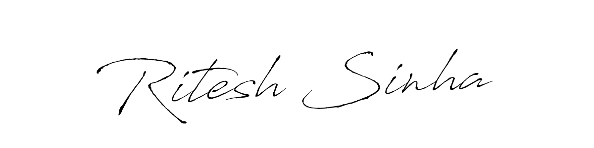 How to make Ritesh Sinha name signature. Use Antro_Vectra style for creating short signs online. This is the latest handwritten sign. Ritesh Sinha signature style 6 images and pictures png