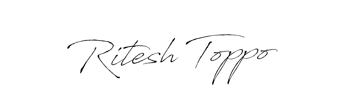Also You can easily find your signature by using the search form. We will create Ritesh Toppo name handwritten signature images for you free of cost using Antro_Vectra sign style. Ritesh Toppo signature style 6 images and pictures png