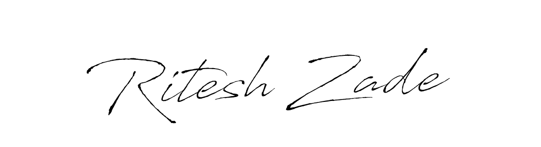 Ritesh Zade stylish signature style. Best Handwritten Sign (Antro_Vectra) for my name. Handwritten Signature Collection Ideas for my name Ritesh Zade. Ritesh Zade signature style 6 images and pictures png