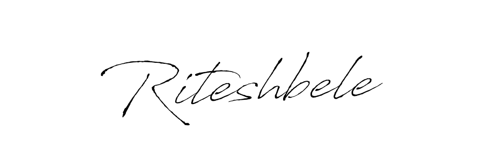 Design your own signature with our free online signature maker. With this signature software, you can create a handwritten (Antro_Vectra) signature for name Riteshbele. Riteshbele signature style 6 images and pictures png