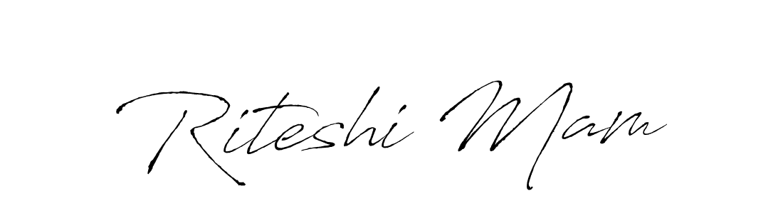 Create a beautiful signature design for name Riteshi Mam. With this signature (Antro_Vectra) fonts, you can make a handwritten signature for free. Riteshi Mam signature style 6 images and pictures png