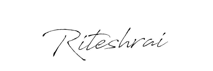 Use a signature maker to create a handwritten signature online. With this signature software, you can design (Antro_Vectra) your own signature for name Riteshrai. Riteshrai signature style 6 images and pictures png