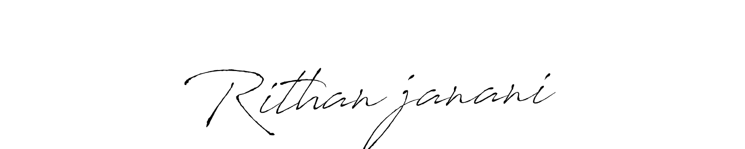 Create a beautiful signature design for name Rithan♡janani. With this signature (Antro_Vectra) fonts, you can make a handwritten signature for free. Rithan♡janani signature style 6 images and pictures png