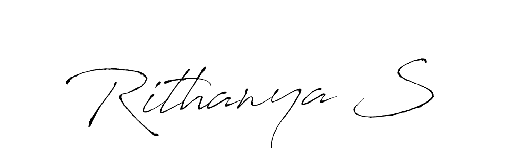 How to make Rithanya S signature? Antro_Vectra is a professional autograph style. Create handwritten signature for Rithanya S name. Rithanya S signature style 6 images and pictures png