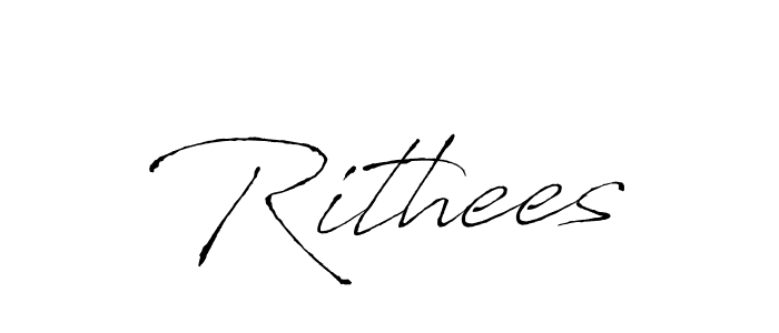 Design your own signature with our free online signature maker. With this signature software, you can create a handwritten (Antro_Vectra) signature for name Rithees. Rithees signature style 6 images and pictures png