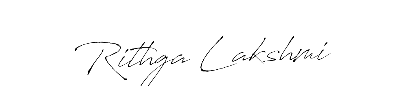 How to make Rithga Lakshmi name signature. Use Antro_Vectra style for creating short signs online. This is the latest handwritten sign. Rithga Lakshmi signature style 6 images and pictures png