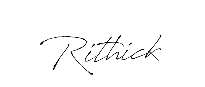 Create a beautiful signature design for name Rithick. With this signature (Antro_Vectra) fonts, you can make a handwritten signature for free. Rithick signature style 6 images and pictures png