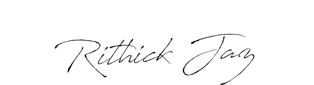 Similarly Antro_Vectra is the best handwritten signature design. Signature creator online .You can use it as an online autograph creator for name Rithick Jaz. Rithick Jaz signature style 6 images and pictures png