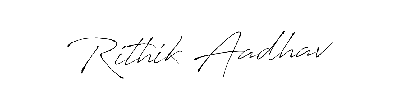 Rithik Aadhav stylish signature style. Best Handwritten Sign (Antro_Vectra) for my name. Handwritten Signature Collection Ideas for my name Rithik Aadhav. Rithik Aadhav signature style 6 images and pictures png