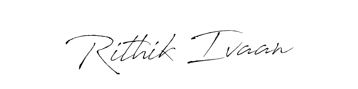Antro_Vectra is a professional signature style that is perfect for those who want to add a touch of class to their signature. It is also a great choice for those who want to make their signature more unique. Get Rithik Ivaan name to fancy signature for free. Rithik Ivaan signature style 6 images and pictures png