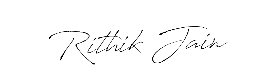 Design your own signature with our free online signature maker. With this signature software, you can create a handwritten (Antro_Vectra) signature for name Rithik Jain. Rithik Jain signature style 6 images and pictures png