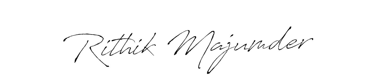 The best way (Antro_Vectra) to make a short signature is to pick only two or three words in your name. The name Rithik Majumder include a total of six letters. For converting this name. Rithik Majumder signature style 6 images and pictures png