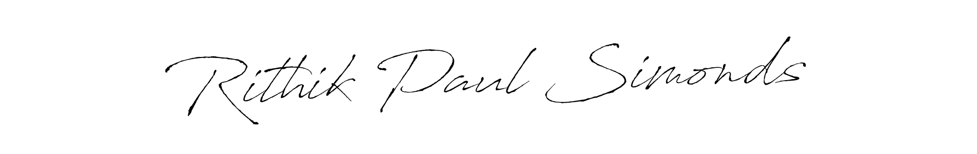 Create a beautiful signature design for name Rithik Paul Simonds. With this signature (Antro_Vectra) fonts, you can make a handwritten signature for free. Rithik Paul Simonds signature style 6 images and pictures png