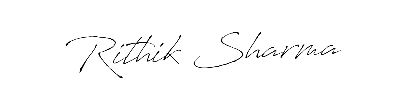 The best way (Antro_Vectra) to make a short signature is to pick only two or three words in your name. The name Rithik Sharma include a total of six letters. For converting this name. Rithik Sharma signature style 6 images and pictures png