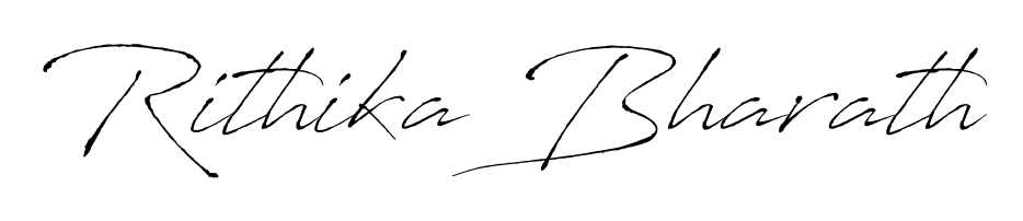 Generate high-definition signature styles for Rithika Bharath. The Antro_Vectra typeface ensures crisp legibility and sophisticated design. Rithika Bharath signature style 6 images and pictures png
