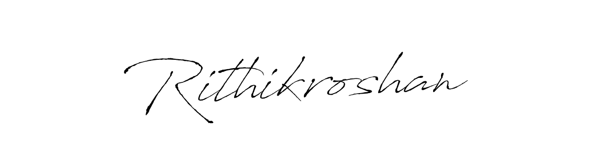 The best way (Antro_Vectra) to make a short signature is to pick only two or three words in your name. The name Rithikroshan include a total of six letters. For converting this name. Rithikroshan signature style 6 images and pictures png