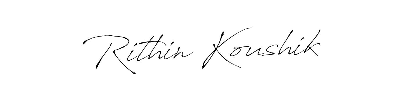 Make a beautiful signature design for name Rithin Koushik. Use this online signature maker to create a handwritten signature for free. Rithin Koushik signature style 6 images and pictures png