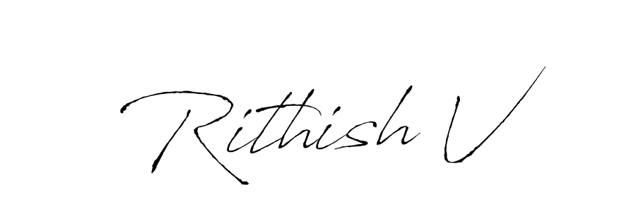 How to Draw Rithish V signature style? Antro_Vectra is a latest design signature styles for name Rithish V. Rithish V signature style 6 images and pictures png