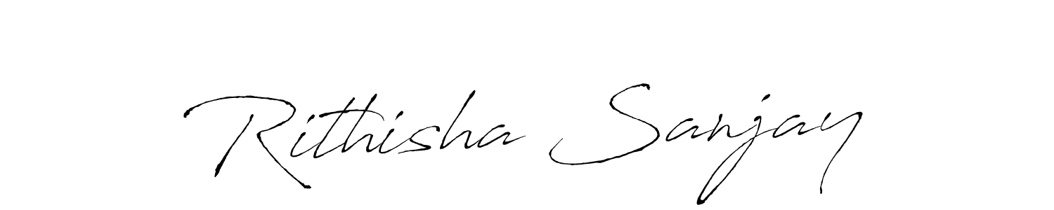 Make a beautiful signature design for name Rithisha Sanjay. With this signature (Antro_Vectra) style, you can create a handwritten signature for free. Rithisha Sanjay signature style 6 images and pictures png