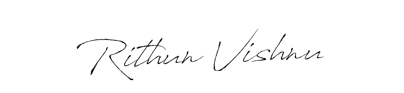 Make a beautiful signature design for name Rithun Vishnu. With this signature (Antro_Vectra) style, you can create a handwritten signature for free. Rithun Vishnu signature style 6 images and pictures png