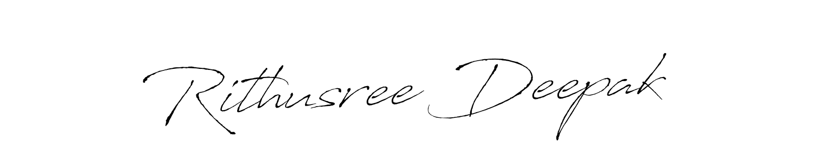 Design your own signature with our free online signature maker. With this signature software, you can create a handwritten (Antro_Vectra) signature for name Rithusree Deepak. Rithusree Deepak signature style 6 images and pictures png