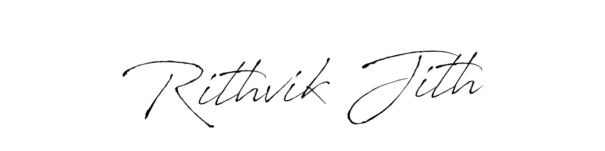 How to make Rithvik Jith signature? Antro_Vectra is a professional autograph style. Create handwritten signature for Rithvik Jith name. Rithvik Jith signature style 6 images and pictures png