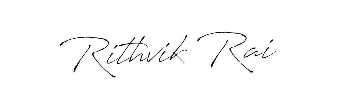 How to make Rithvik Rai signature? Antro_Vectra is a professional autograph style. Create handwritten signature for Rithvik Rai name. Rithvik Rai signature style 6 images and pictures png