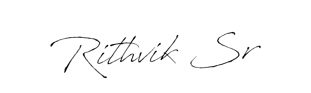 The best way (Antro_Vectra) to make a short signature is to pick only two or three words in your name. The name Rithvik Sr include a total of six letters. For converting this name. Rithvik Sr signature style 6 images and pictures png