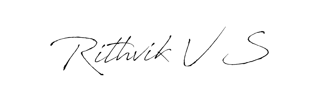 How to Draw Rithvik V S signature style? Antro_Vectra is a latest design signature styles for name Rithvik V S. Rithvik V S signature style 6 images and pictures png