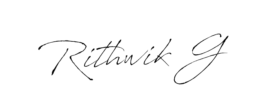 Create a beautiful signature design for name Rithwik G. With this signature (Antro_Vectra) fonts, you can make a handwritten signature for free. Rithwik G signature style 6 images and pictures png